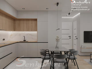 Kuchnia IKEA - Projekt Wnętrza 2024, Senkoart Design Senkoart Design Cuisine intégrée
