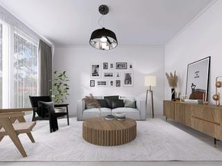 Diseño de interiores - Sala CC, Judith Ruiz Judith Ruiz Salones de estilo escandinavo