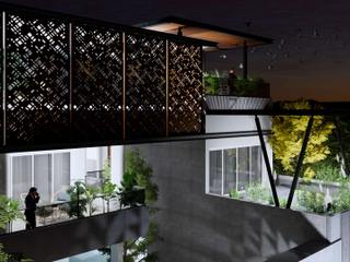 Courtyard Screens house. , Rhythm And Emphasis Design Studio Rhythm And Emphasis Design Studio Вілли