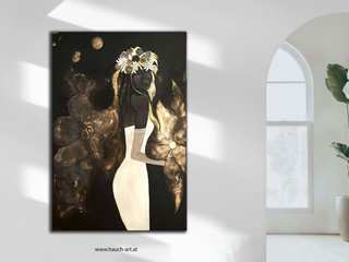 Bild auf Leinwand gespannt, Das Erwachen der goldenen Blüte, Hauch-ART- abstrakte expressive Malerei Hauch-ART- abstrakte expressive Malerei Moderne Wände & Böden