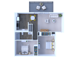 SketchUp 3D Floor Plans Rendered with V-Ray, The 2D3D Floor Plan Company The 2D3D Floor Plan Company Small houses