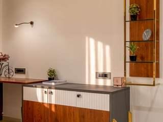 Contemporary style in Neutral Shades interior designing, KAMS DESIGNER ZONE KAMS DESIGNER ZONE Salon classique