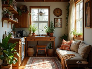 Boho tiny home with plants, Desirée Vaquier_homify Desirée Vaquier_homify Living room