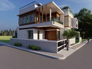 Residential Bungalow @ Nidagundi , Cfolios Design And Construction Solutions Pvt Ltd Cfolios Design And Construction Solutions Pvt Ltd Bungalow