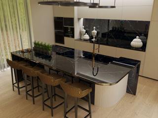 Casa de Chantre - Cozinha Angelourenzzo - Interior Design Built-in kitchens Propriedade, Mesa, Plantar, Prédio, Iluminação, Madeira, Design de interiores, Cadeira, Chão, Pisos