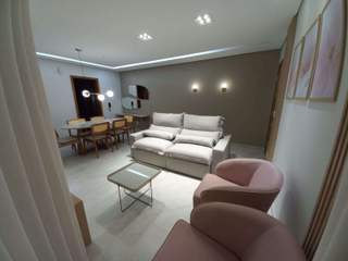 Sala de estar e jantar, Flavia Peixoto Interiores Flavia Peixoto Interiores Modern Living Room