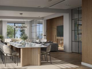 Interior visualization of an impressive mansion in Munich, Render Vision Render Vision Living room