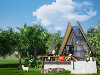 A-Frame Cabin, Roland Joseph Rosell, Architect Roland Joseph Rosell, Architect Casas pequeñas