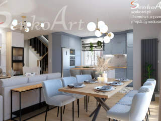 Aranżacja Salonu w Nowoczesnym Stylu, Senkoart Design Senkoart Design Modern living room