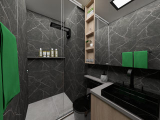 Apartamento Casal - Banheiro, RC INTERIORES RC INTERIORES Phòng tắm phong cách hiện đại