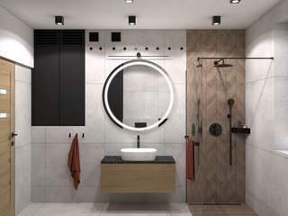 Projekt łazienki w Krośnie, MACZ Architektura - Architekt wnętrz Rzeszów MACZ Architektura - Architekt wnętrz Rzeszów Bathroom