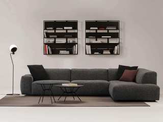 Außergewöhnliches Big Sofa Wohnzimmer im Top Design, Livarea Livarea Soggiorno minimalista Grigio
