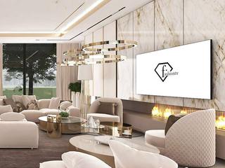 THE NEW DEFINITION OF LUXURY | Elegancki salon z kuchnią, ARTDESIGN architektura wnętrz ARTDESIGN architektura wnętrz Modern living room