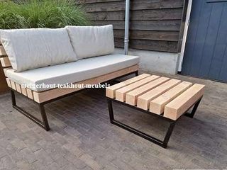 Douglas balken meubels, steigerhout-teakhout-meubels steigerhout-teakhout-meubels Taman interior