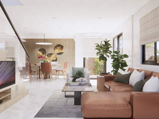 Autumn Townhouse, DW Interiors DW Interiors Modern Living Room Wood-Plastic Composite Wood effect