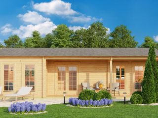 Log cabin with two bedrooms Holiday K 40 m2 / 6 x 10 m / 70mm, Summerhouse24 Summerhouse24 ログハウス