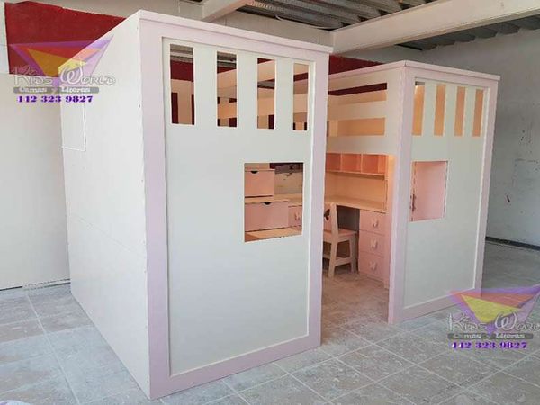 Cama alta juvenil - Cancún  Loft bed, Bedroom design, Loft bunk beds