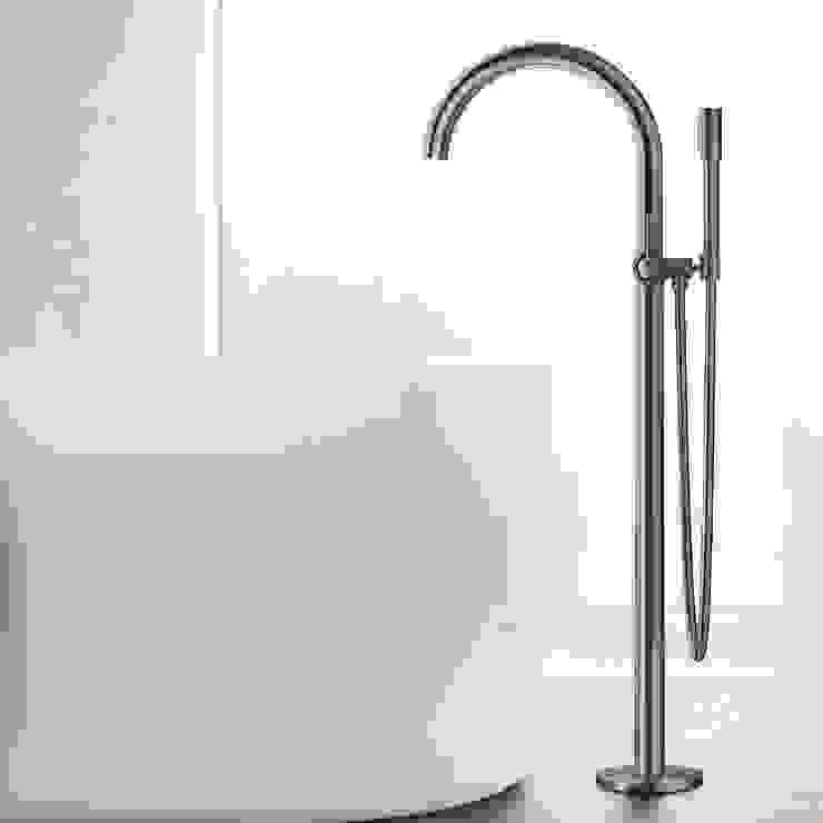 Silver Grey: edle Details Elements Bäder Moderne Badezimmer Sanitärarmatur, Klopfen, Rechteck, Materialeigenschaft, Badezimmer, Bodenbelag, Installation, Gas, Waschbecken, Glas