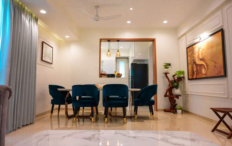 3 Bhk Apartment with Terrace Designing from Bare-Shell decorMyPlace Multi-Family house Picture frame, Furniture, Property, Table, Chair, Wood, Interior design, Floor, Flooring, Houseplant