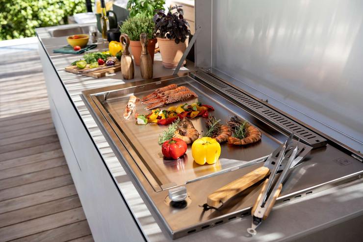 Kochspaß für den Garten Schmidt Küchen Kleine Küche Outdoor-Küche,Outdoor,Sommer,Sonne,Draußen,Freunde,Garten,Himmel,Stauraum
