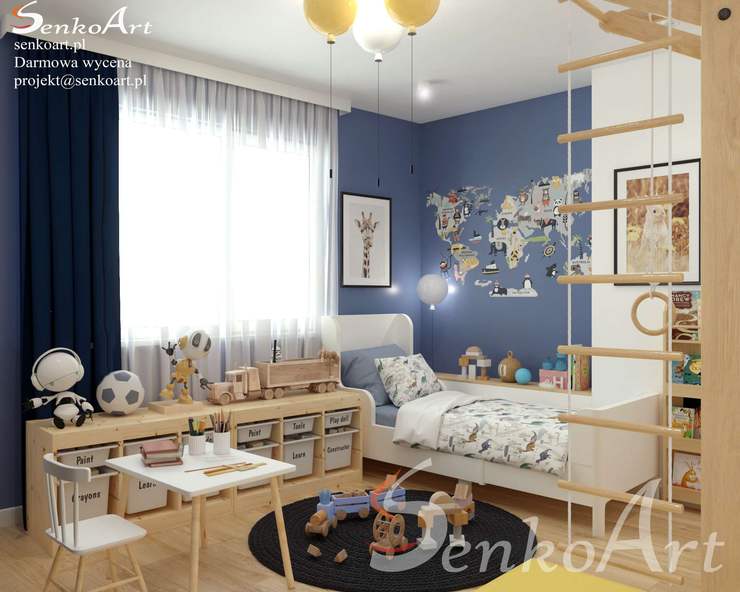 Pokój dziecięcy dla chłopca 4 lat Senkoart Design Pokój dla chłopca Wielokolorowy pokój chłopca,pokój dziecięcy,pokój dziecięcy dla chłopca,pokój chłopca 4 lat,pokój dla chłopcka,boy room,boy room design,kids room,kids room design
